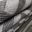 Outdoor Rug Waterproof for Patio Decor, 9x12 ft Reversible Plastic Straw Rug Carpet, Camping Mat for Outdoor, RV, Backyard, Deck, Balcony, Picnic, Beach, Black Grey 2