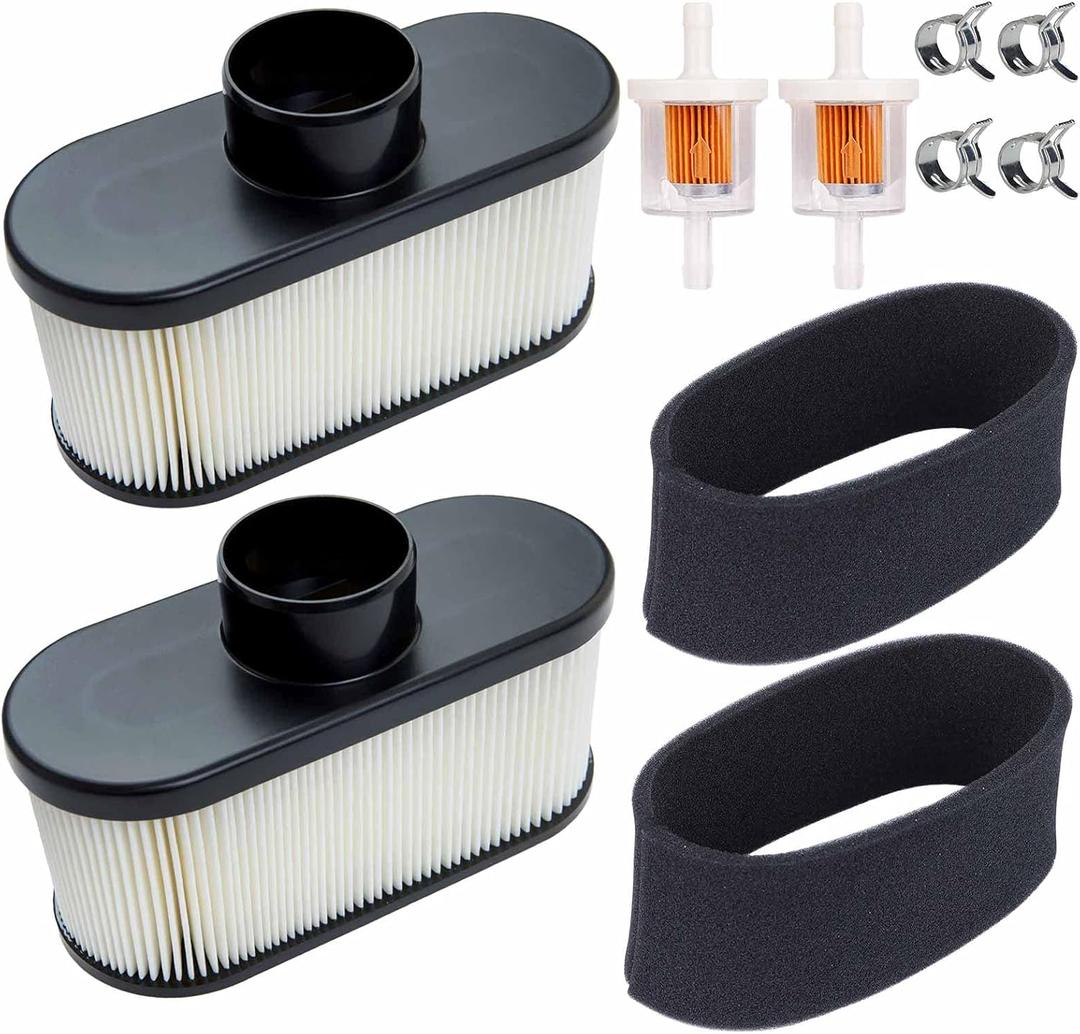 11013-7047 Air Filter with Pre Filter - for Kawasaki FR651V FR691V FR730V Engine Hustler Husqvarna Gravely Lawn Mower Tractor Air Filter, 2 Pack 