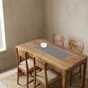 Solino Home 100% Pure Linen Dining Table Runner Gray Hemstitch, 14 x 108 in