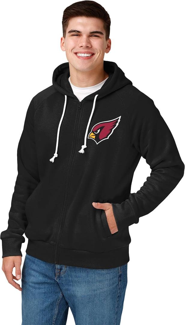 FOCO Men's Drop Tail Full Zip Hoodie (XX-Large, Team)
