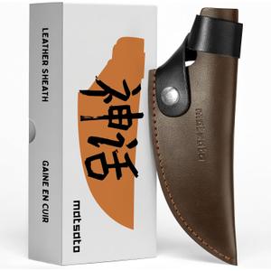 Matsato Kitchen Knife Leather Sheath, Japanese Steel Chef's Knife Holder Perfect for Cutting and Chopping, 6.3 Inch Knives holder