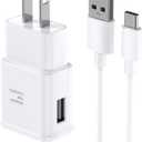 For Samsung Fast Charging Cord 6FT Type C Charger USB Wall Charger Block Samsung Fast Charger for Galaxy S9 S10 S10+ S20 S21 S22 S23 S24 S25 Plus/Ultra/FE,A55/A54/A56/A16/A15/A14/A25/A35,Note 20/10/9