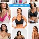 OEAK Bralettes for Women No Padding Comfortable Wireless Bras Seamless Bralette No Underwire Bra Cute Everyday Tshirt Bras (Black)