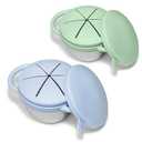 2 Pack Toddler Snack Cups, Baby Stainless Steel Snack Containers for Kids with Spill Proof Food Grade Silicone Lids & Handles 9 OZ No Spill Baby Snack Box for Mess-Free Snacking (Sage Green + Blue)