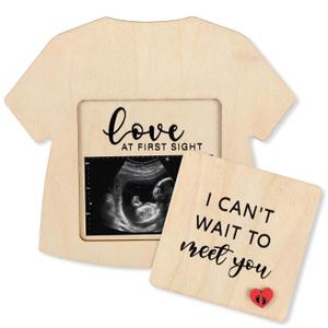 Novabright Grandparent Reveal Keepsake Pregnancy Announcement for Grandparents I Can't Wait to Meet You Ultrasound Picture Frame Keepsake Box Baby Announcement Sign Love at First Sight Gift