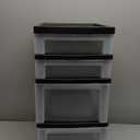 IRIS USA, Inc. MC-322-TOP 4-Drawer Storage Cart with Organizer Top, Clea