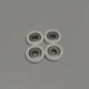 uxcell 608ZZ Ball Bearing Guide Pulley Roller Round Wheel 8x30x10mm Double Metal Shielded (GCr15) Chrome Steel Bearings 4pcs