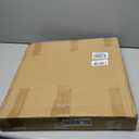 20"x20" Square Extra Large Leather Ottoman Tray with Gold Handles, Beige