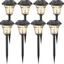 MAGGIFT 8 Pack Solar Pathway Lights Outdoor Solar Garden Lights for Patio, Yard, Driveway
