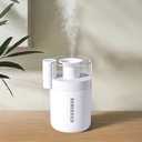 Portable Mini Humidifier, 180ml USB Cool Mist Small Humidifiers for Bedroom, Personal Desktop Humidification for Car Office Travel & Indoor Plants(White)