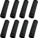 8Pcs Bike Handlebar Grips, Black Bike Handle Grips for Kids, Non Slip Rubber Bicycle Handlebar Grips, Replacement Bicycle Grips