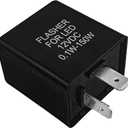 3 x 2 Pin 12V Electronic Flasher Relay for LED Turn Signals Compatible with Motorcycle Car SUV Fixes Hyper Flash Hazard Warning Lights Universal Direct Replacement