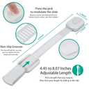6 Pack Vmaisi Multi-Use Adhesive Straps Locks - Childproofing Baby Proofing Cabinet Latches for Drawers, Fridge, Dishwasher, Toilet Seat, Cupboard, Oven,Trash Can, No Drilling (White) (6)