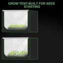 2x2 Grow Tent, 24"x24"x32" Double Transparent Viewing Door Indoor Grow Tent, Growing Tent with High Reflective Mylar & Floor Tray, Plant Tent for Indoor Hydroponics Growing