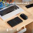 Foldable Keyboard and Mouse, USB-C Rechargeable Folding Wireless Bluetooth Keyboard Combo, Full-Size Portable Travel Keyboard & Mouse for Business Travel, Compatible with Laptop iPad Tablet