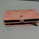 TwoHead Wallet Case Compatible with Samsung Galaxy S25 FE,Detachable Magnetic Phone Case,PU Leather All-Round Protective Cover Wallet,with Card Holder/Change Pocket(6.7 in,Pink)