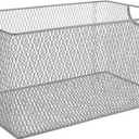 YBM HOME Kitchen Pantry Organizer Wire Basket for Shelves, Cabinets, Pantry, Countertop, Mesh Open Storage Bin Metal Basket for Organizing Food Supplies 12 x 7.8 x 5.8