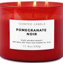 Pomegranate Noir Vanilla 3 Wick Candle | Highly Scented Natural Soy Candle 15.8 oz | Aromatherapy Stress Relief Candle Long Lasting & Clean Burn | Luxury Relaxing Gift for Home, Women & Men