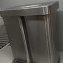 Simplehuman 58 Liter / 15.3 Gallon Rectangular Dual Compartment Recycling Step, Brushed Stainless Steel with Soft-Close Plastic Lid Kitchen Trash Can