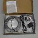 10X Magnifying Glass with Light and Stand, 5 Color Modes Stepless Dimmable LED Lighted Desk Lamp, Hands Free Flexible Gooseneck Magnifier with Light for Craft Hobby Painting Sewing Close Work (Black)