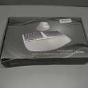 Ergonomic Wireless Keyboard and Mouse Set Creamy Wireless Keyboard Silent Mice Set with Wrist Rest for Computer, Laptop, PC, Mac, Windows (Gray White)