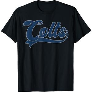 Colts Name Vintage Retro Gift Men Women Boy Girl T-Shirt, Large, Black