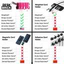 3 x DeskBrick  Patented Non-Slip Steel-Weighted Desk Organizer & Cable Management Gadget, Versatile Cord, Phone & Accessory Holder for Office, Home & Desktop  Best Gift for Men. Pink (1 Pack)