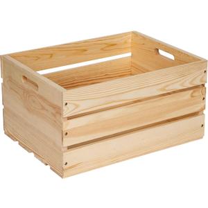 Extra Large Pine Wood Crates For Storage, Vinyl Records Storage Crates,The Storage Crates Are Made Of Pure Natural Solid Wood,Exuding Natural Pine Flavor,Unfinished Wooden Crates For Display . (1)