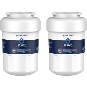 GLACIER FRESH Replacement for MWF Refrigerator Water Filters, SmartWater MWFP, MWFA, GWF, HDX FMG-1, WFC1201, RWF1060, 197D6321P006, Kenmore 9991, 2 Pack (White)