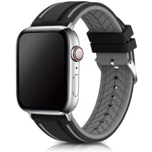 2 x Compatible with Apple Watch Bands 49mm-42mm Silicone Divers Model Replacement Rubber Sport Watch Strap for iWatch Series 10/9/8/7/6/5/4/3 Ultra 2 SE Bicolor for Men and Women