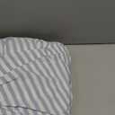 MooMee Striped Duvet Cover Set 100% Washed Cotton Linen Like Textured Breathable Durable Soft Comfy (Cornflower Blue White Classic Stripes, Cal King 104"x98")