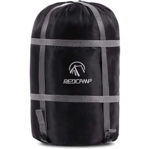 REDCAMP Sleeping Bag Stuff Sack, Black M, L, XL and XXL Compression Sack, Great for Backpacking and Camping