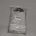 Replacement Pillow Case for Memory Foam Neck Pillow,Zippered Pillow Cover,Soft Cotton Pillow Protector for Cervical Pillow,Latex Pillow (20x12 Inch (Pack of 1), Grey Stripes)