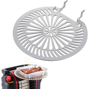 Dreyoo Cooker Plate Grill Attachment, Only Compatible with Mr. Heater MH9BX, Portable Heater Cooking Grate, Warmer Plate Accessory for Heating up Meal, Round Hollow Design, 304 Stainless Steel