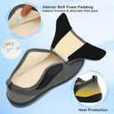 Mens Wide Slippers Comfy Diabetic Orthopedic Shoes Adjustable House Slippers Swollen Feet Walking Shoes (10.5 Wide, Darkgrey)