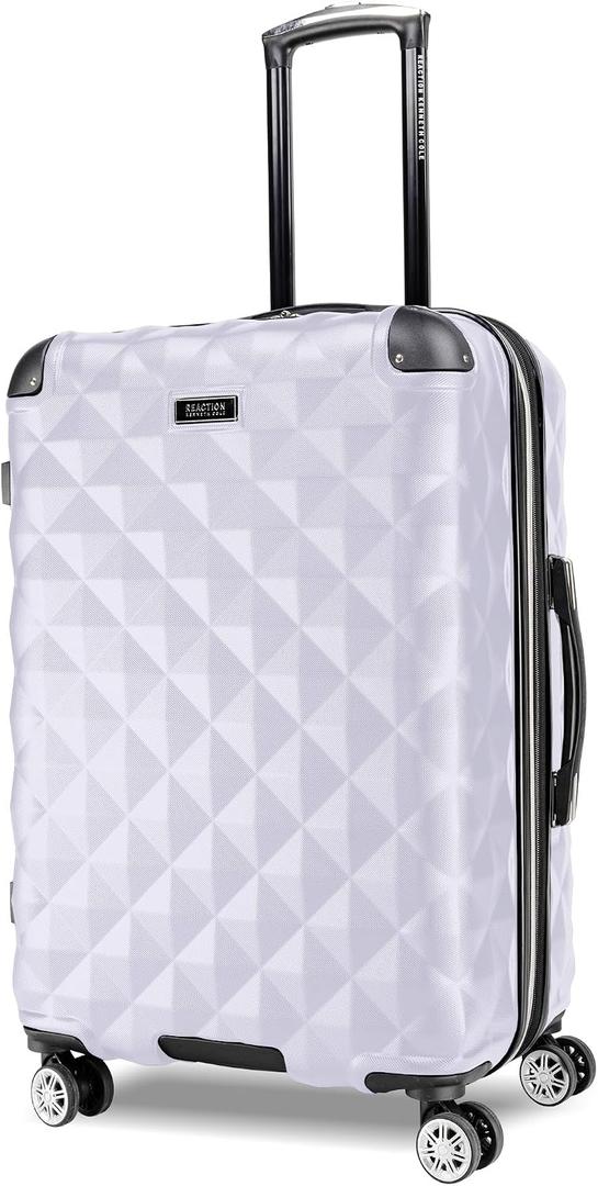 Kenneth Cole REACTION Diamond Tower Collection Lightweight Hardside Expandable 8-Wheel Spinner Travel Luggage, Lavender, 24-Inch Checked