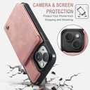 Vinich for iPhone 14 Plus Wallet Case with Card Holder, RFID Blocking Credit Slots Kickstand Shockproof Phone Cover Fit for iPhone 14 Plus 6.7" Rose Pink