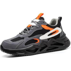 Ruivina Steel Toe Shoes for Men Women Composite Toe Shoe Wide fit Indestructible Work Sneakers Safety Shoes Lightweight Slip on Resistant Breathable Puncture Proof Blue 46