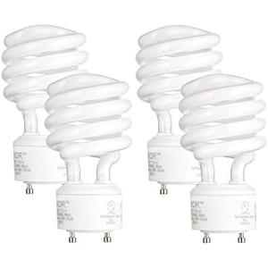 KOR (Pack of 3 ) 23 Watt Mini Spiral - GU24 Base - (100W Equivalent) - T2 Mini-Twist - CFL Light Bulb (Soft White (2700K))