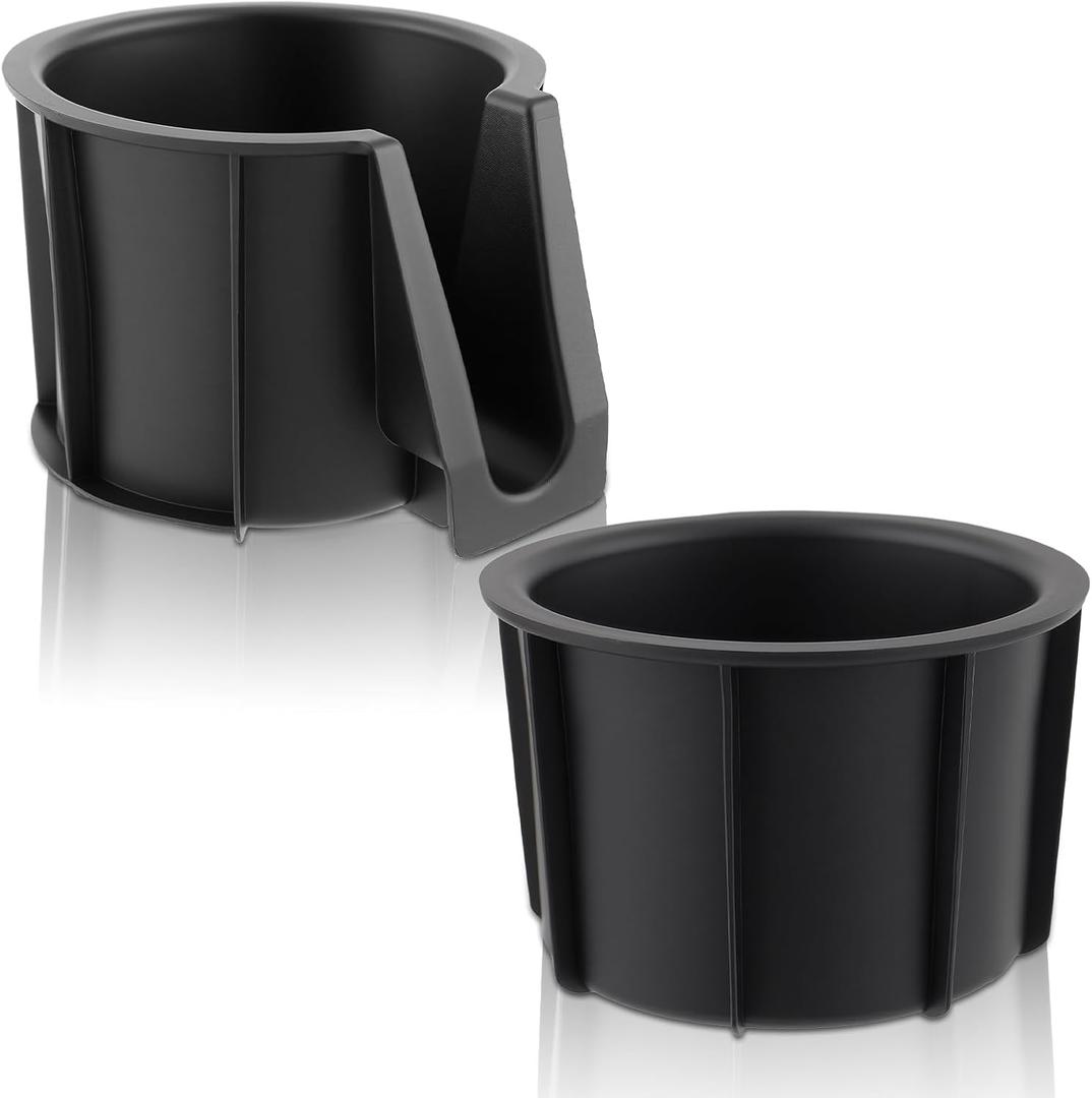 GoaMotors 2pcs Center Console Cup Holder Insert Left Front & Rear Rubber Holder Cup Fit for Toyota 4RUNNER 2010-2023, Replace 66992-35030 66991-35030
