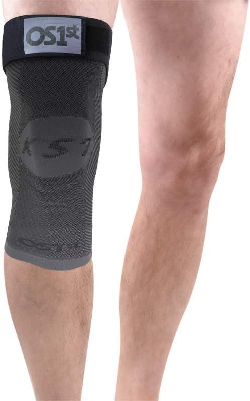 OS1st Adjustable Knee Sleeve KS7+ for perfect fit, relieving knee pain, tendonitis pain, and reducing inflammation (Small)