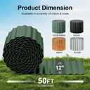 Land Guard Corrugated Metal Garden Edging, 12"50Ft Steel Landscape Edging, Corrugated Metal Yard Edging Borders, Steel Edging for Landscaping, Garden Fence, Lawn, Flower Bed (Olive-Green)