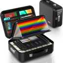 Fireproof Document Box with Combination Lock, Fireproof Water Resistant Hard Case Safe Box for Important Documents Certificates Laptop Passports (Black)