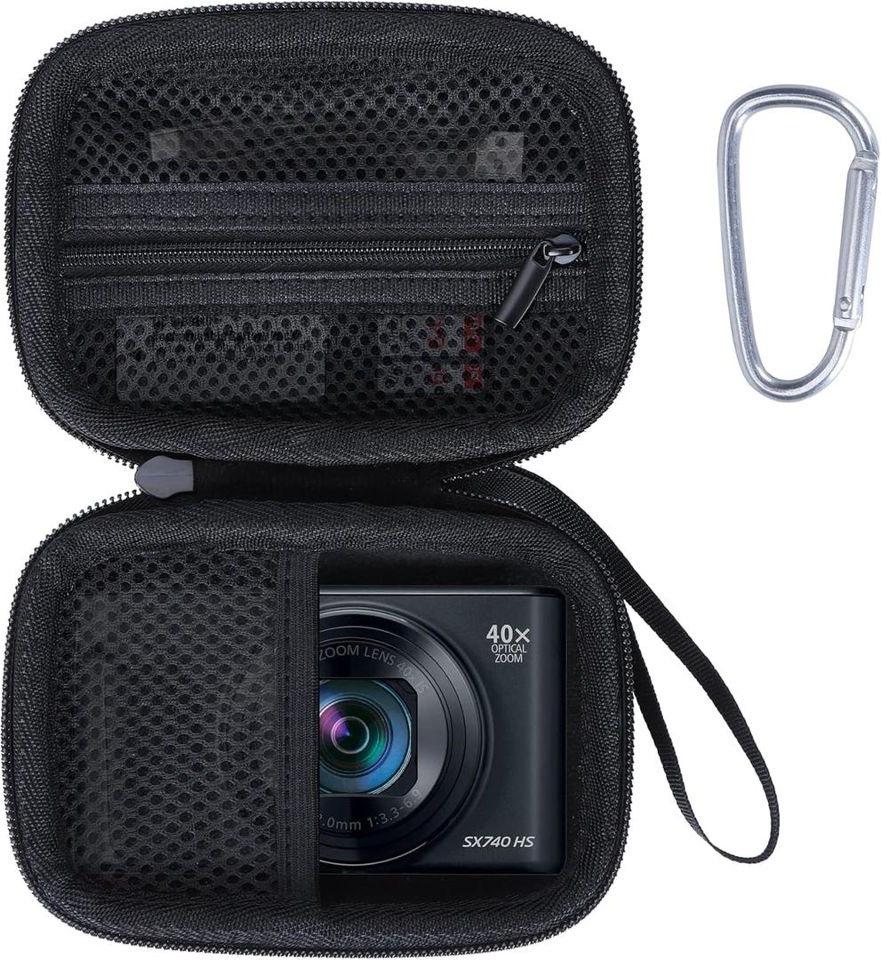 Storage Case Compatible with Canon PowerShot SX740 / SX730 / SX720 / SX620 / G7 X / G7 X Mark II / G7 X Mark III HS Digital Camera (Black Case)