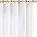 Jinchan White Linen Curtains 84 Inchs Length Light Filtering Semi Sheer Curtains for Bedroom 2 Panel Set Farmhouse Drapes for Living Room 7FT Long, Rod Pocket/Back Tab 50W x 84L