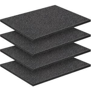 Amylove 16 x 12 x 0.5 Polyurethane Foam Sheet Foam Pad for Case Packing Toolbox Storage and Crafts (4 Pcs)