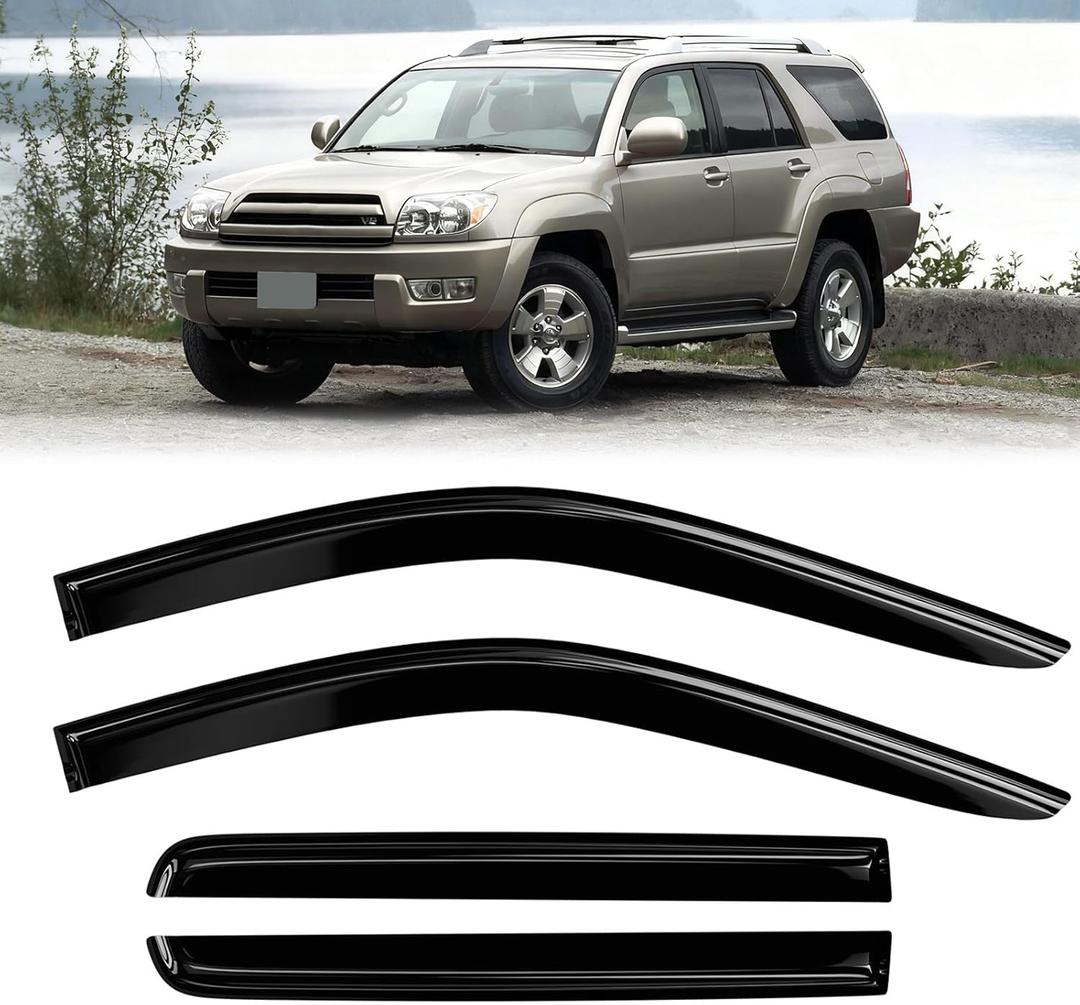 Window Rain Guards Compatible with 2019-2024 Silverado/Sierra Crew Cab