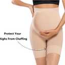 Peauty Seamless Maternity Shapewear Shorts for Under Dresses Plus Size Summer Maternity Clothes Dress Pregnancy Underwear Panties Gender Reveal Dresses Baby Shower Dress Photoshoot (Nude, XL)