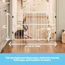 Carlson Pet Products Tuffy Metal Expandable Pet Gate, Includes Small Pet Door, 24 x 22-38 Inch, White
