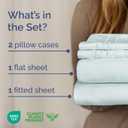 King Size 4 Piece Sheet Set - Comfy Breathable & Cooling Sheets - Hotel Luxury Bed Sheets for Women & Men - Deep Pockets, Easy-Fit, Extra Soft & Wrinkle Free Sheets - Ice Blue Oeko-Tex Bed Sheet Set